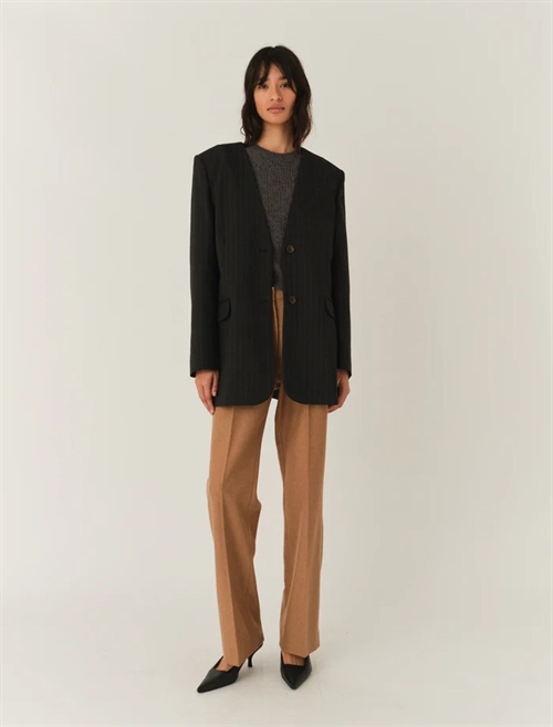 THE GARMENT ANDORA BLAZER DARK GREY PINSTRIPE